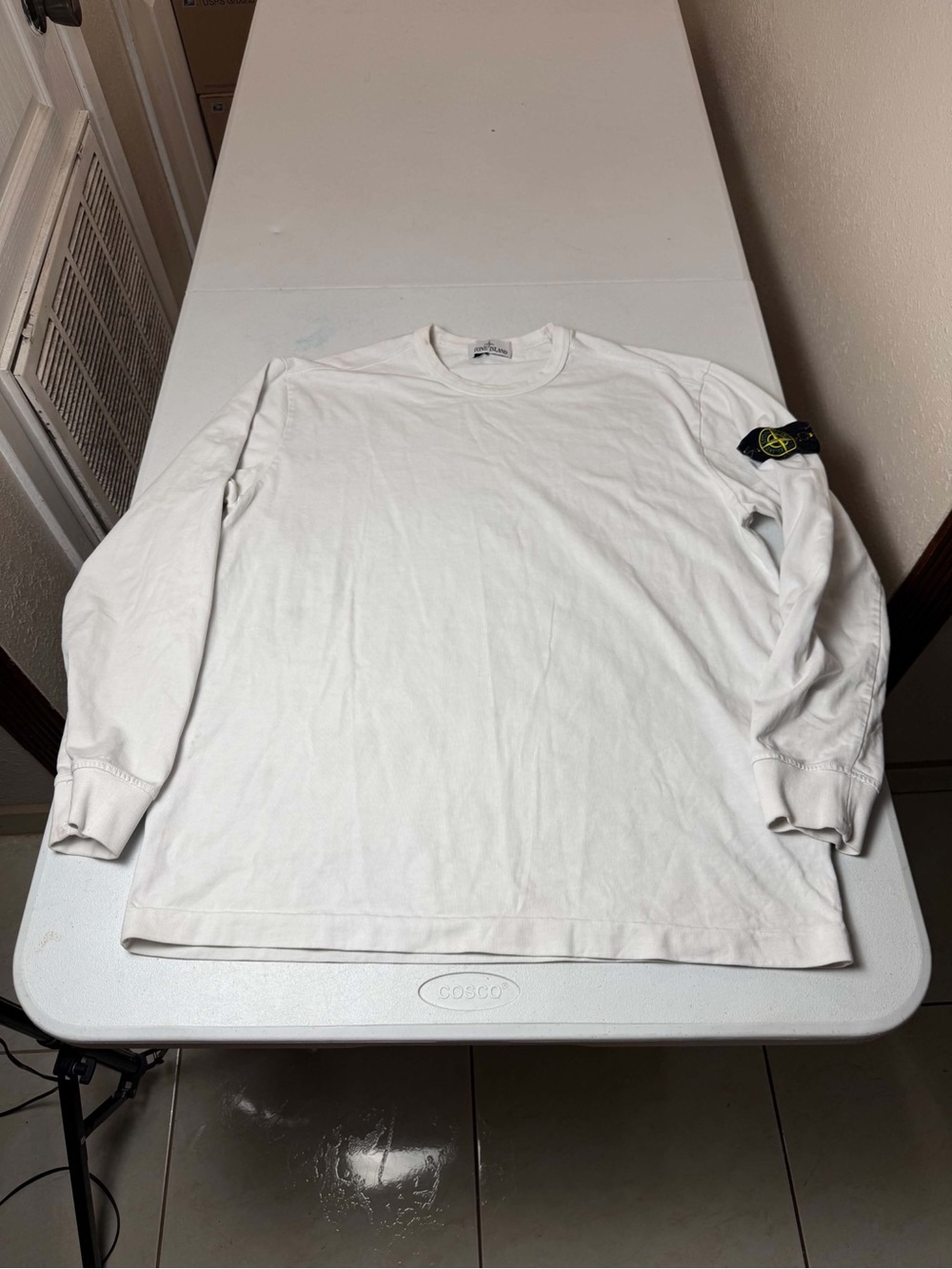 Stone Island long sleeve crew neck white Sz 3XL